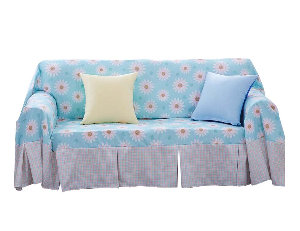 East Majik 260 190 Cm Blue Fabric Sofa Cover Protector