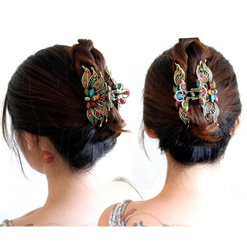 Kylin Express Stylish Hair Accessory Hair Clips Crystal Retro Updo
