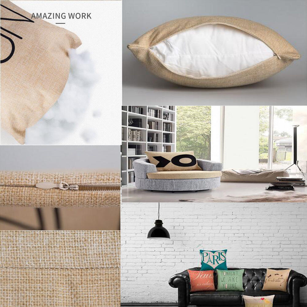 Kylin Express Sofa Home DecorFeatures/Square Decorative Cotton Linen/Car Cushion/ComfortableThrow Pill/LivingRoom/