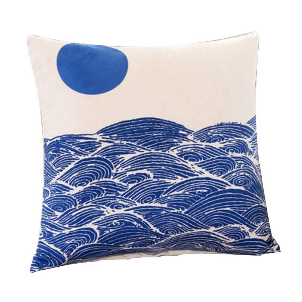 Dragon Sonic Elegant Hold Pillow Square Decorative Throw Pillow , Blue Ocean, 15 X 15"