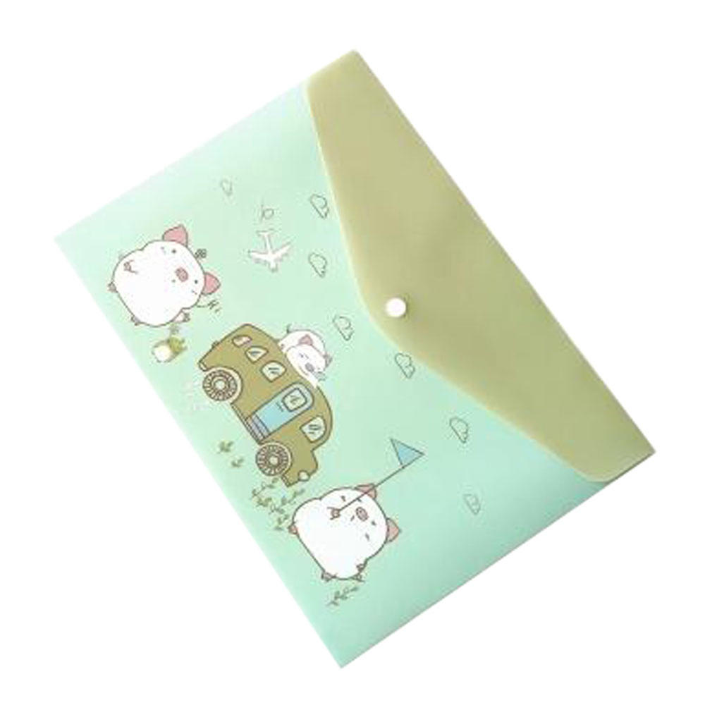 Kylin Express 10 PCS Cute PVC File Bag A4 File Envelope Organizer School Supplies, C