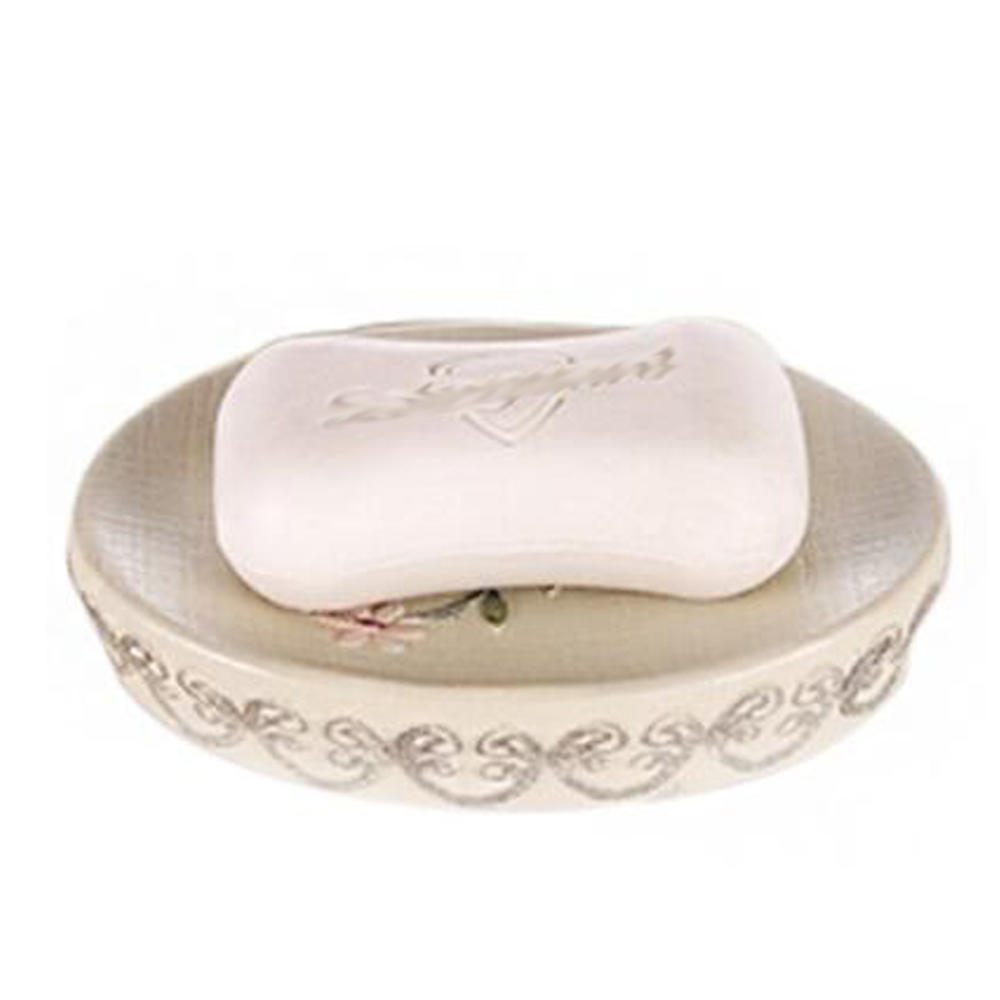 WuKong Paradise Bathroom Resin Shower Soap Box Creative Soap Dish Decorative Soap Holder 5.51"x7.87"x1.1"(White-4)