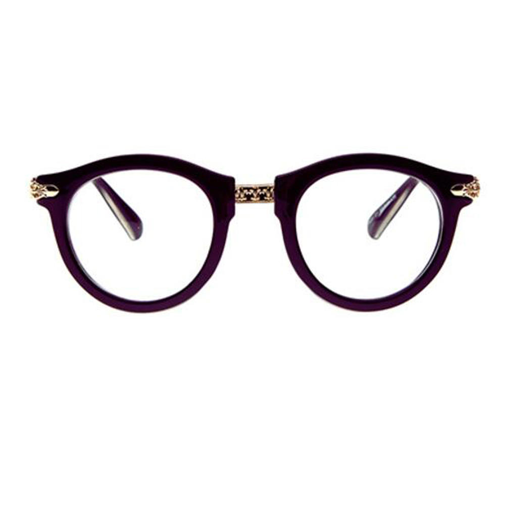 George Jimmy Retro Fashion Round Glasses Frames for Men and Women- Dark Brown