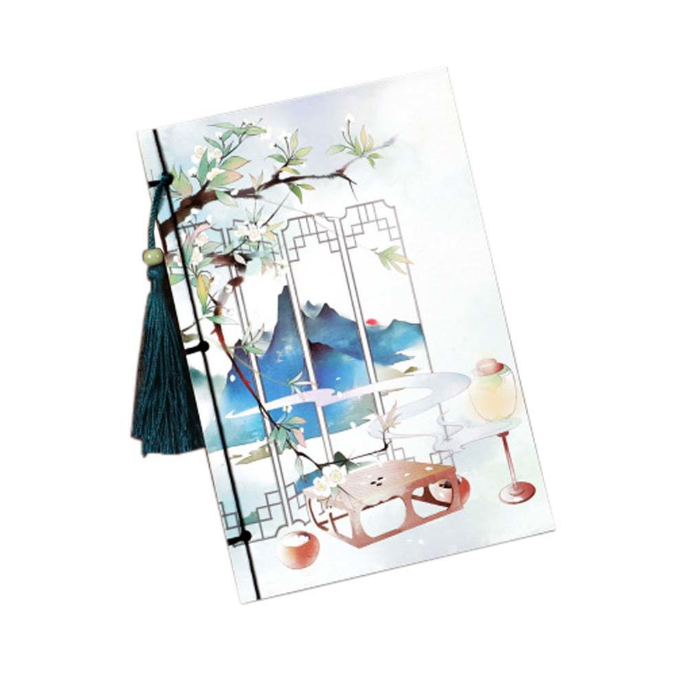 George Jimmy Vintage Chinese Style Notepad Stationery Notebook Journals Diary with Tassel, #13