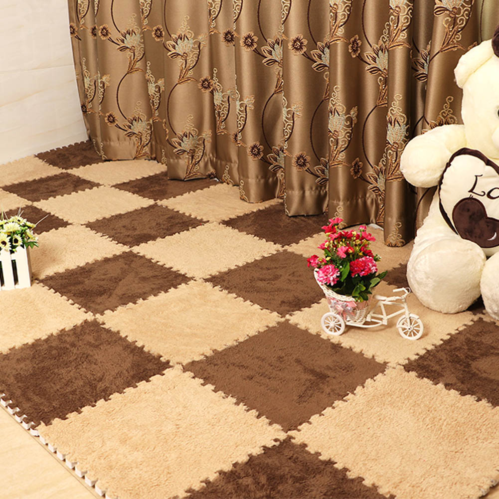 Wukong Paradise Baby Foam Play Mats Kids Puzzle Playmat Bedroom Velvet Mat 26x26cm 10 Pieces B