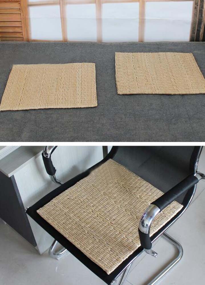 Dragon Sonic Natural Handmade Straw Mat Floor Mats Square Chair Dragon Sonic Natural Handmade Straw Mat Floor Mats Square Chair Cushion 41x43 Cm