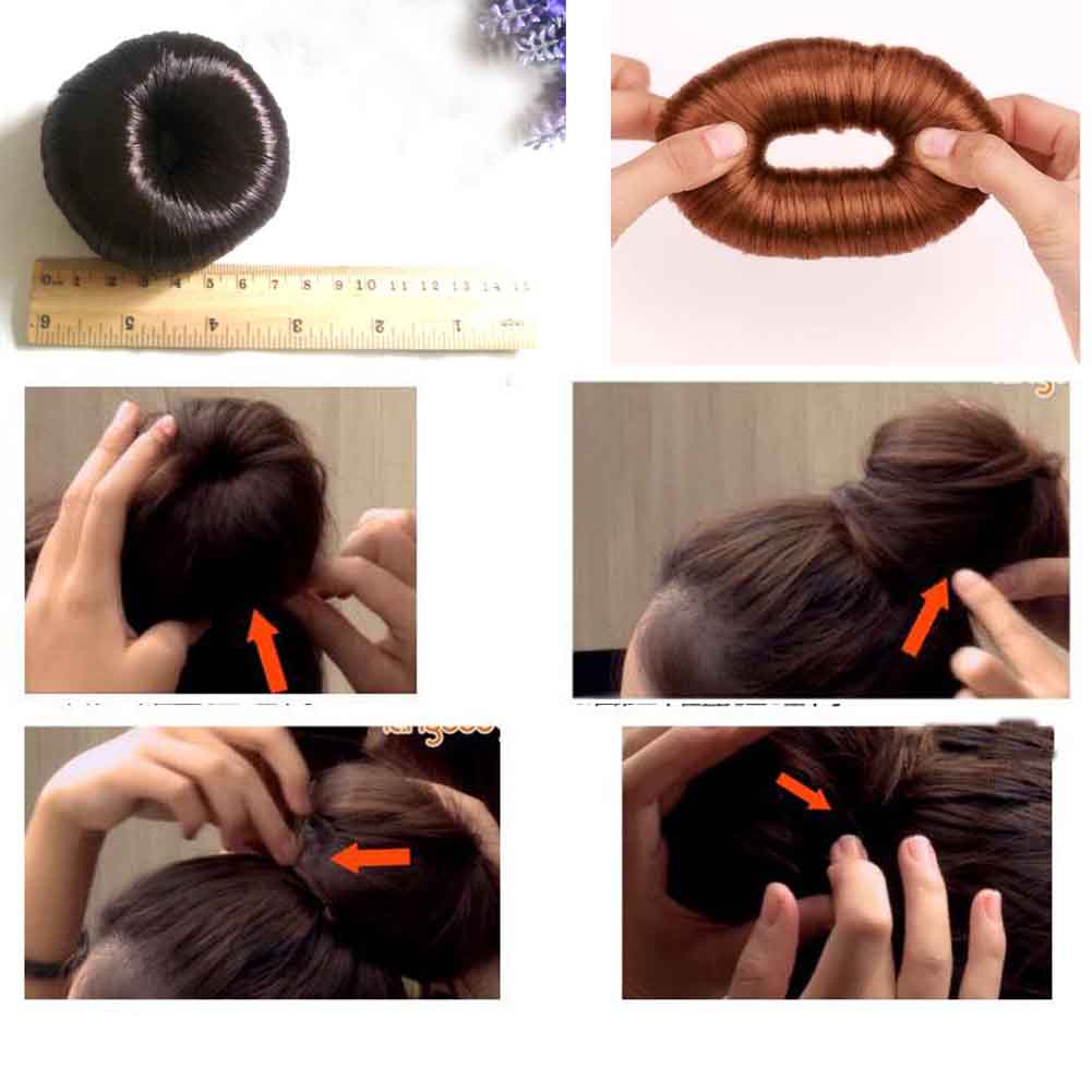 Blancho Bedding Set Of 2 Fake Hair Buns Hair Donut Easy To Wear