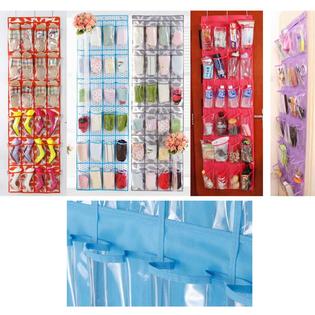 Blancho Bedding 24 Pockets Over The Door Shoe Organizers Hanging