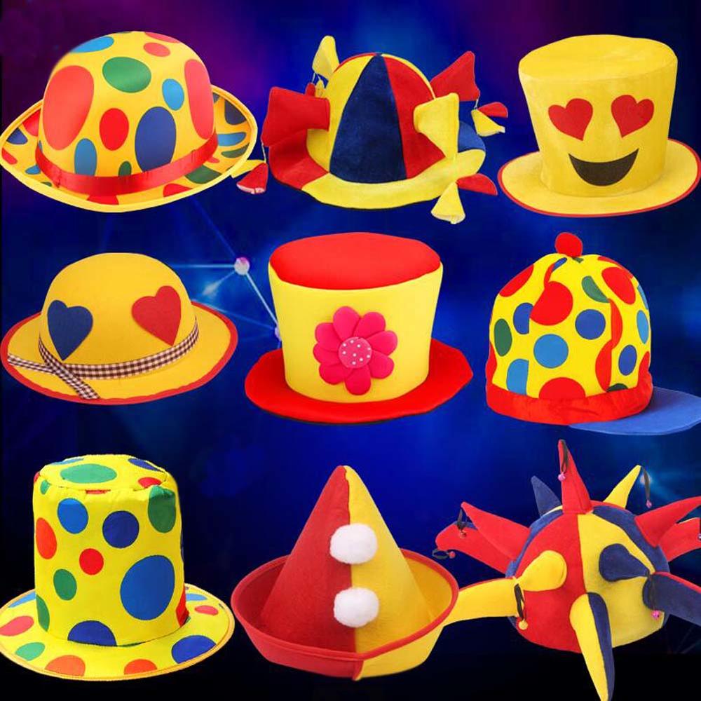 Panda Superstore Clown Hat Clown Cap Clown Top Hat Party Costume Carnival Cap Halloween Hat