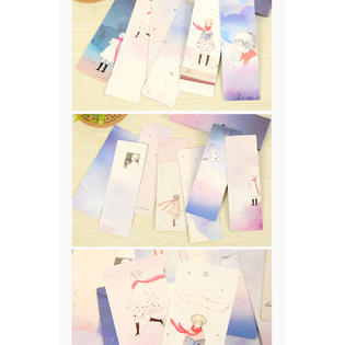 Wukong Paradise Creative Starlight Pattern Bookmark Set Paper Bookmarks Book Marker pcs 15x5 Cm Pink And Purple