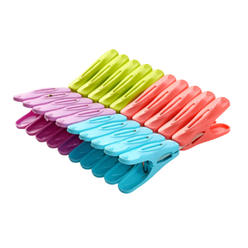 Wukong Paradise Multi Functional Windproof Plastic Clothespins Clothing Pegs Hanging Clips 20 Pieces Bright Small