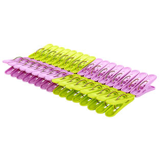 Wukong Paradise Multi Functional Windproof Plastic Clothespins Clothing Pegs Hanging Clips 32 Pieces Small