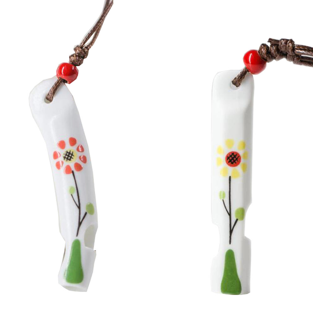 East Majik Set of 2 Whistles Toy Beautiful Necklace - Flowers