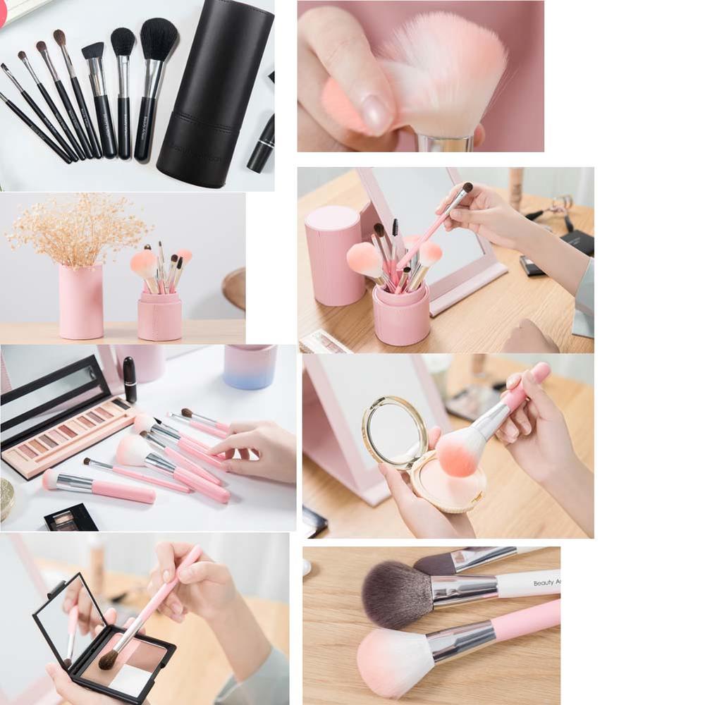 East Majik Professional 8 Pieces MakeUp Brushes  Makeup Brush Set with Holder Case