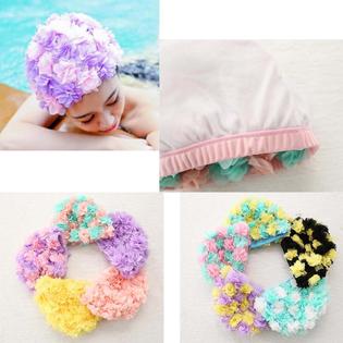 Dragon Sonic New Style Rose Swim Cap Ear Protector Long Short