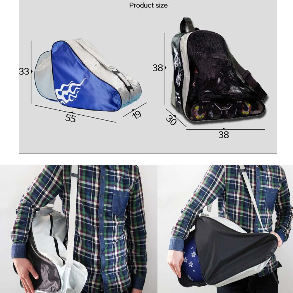 history Relative size Graph Dragon Sonic Ice Skating Bag Hockey Skate Figure Shoes Case Roller Bags for  Kids / Adults,A7