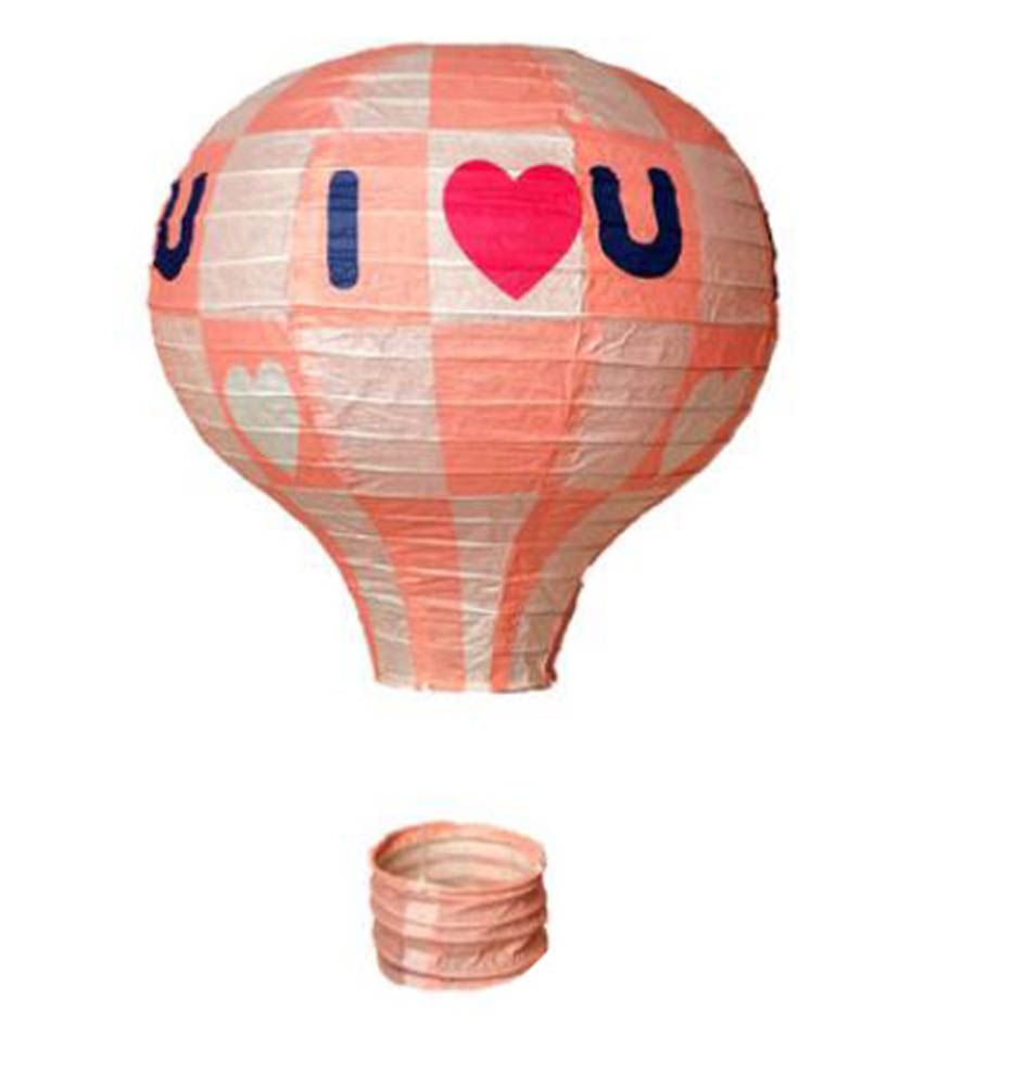 George Jimmy Birthday Party/Christmas/Easter/Mall Decoration Hanging Paper Lantern Hot Air Balloon(Pink)