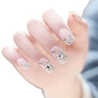 George Jimmy Stylish Wedding Bridal Nail Jewelry French Nails George Jimmy Stylish Wedding Bridal Nail Jewelry French Nails