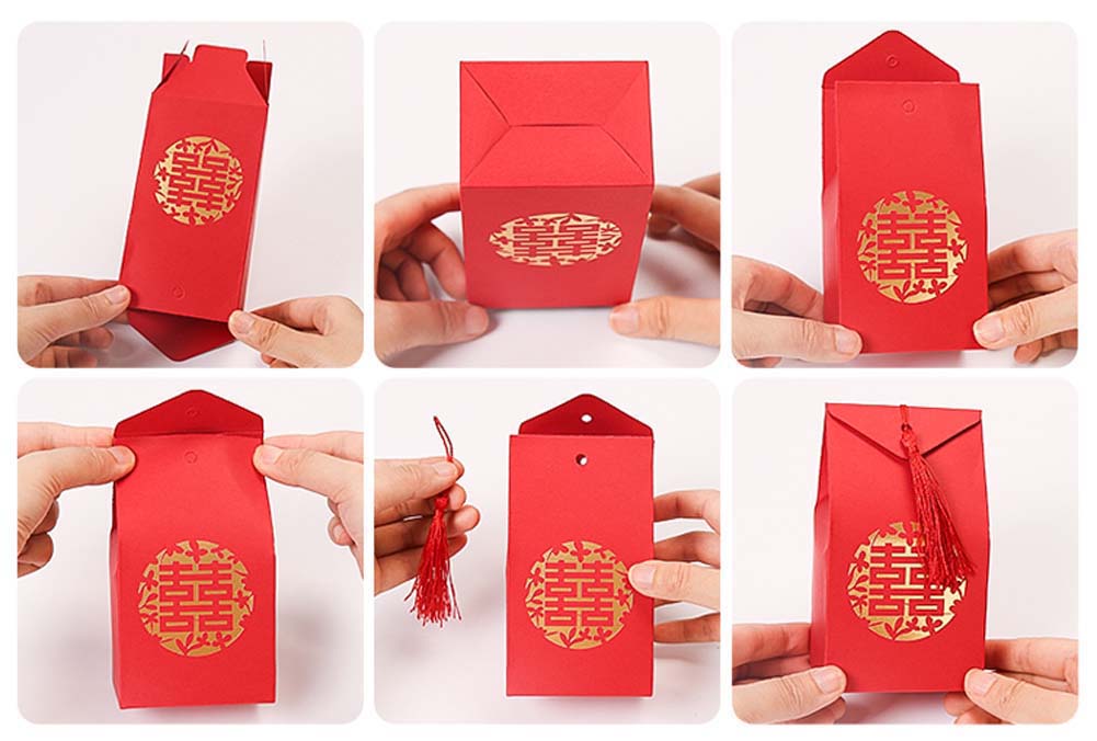 Panda Superstore Set of 40 Gift Decorative Packages Chinese Style Wedding Candy Paper Boxes [K]