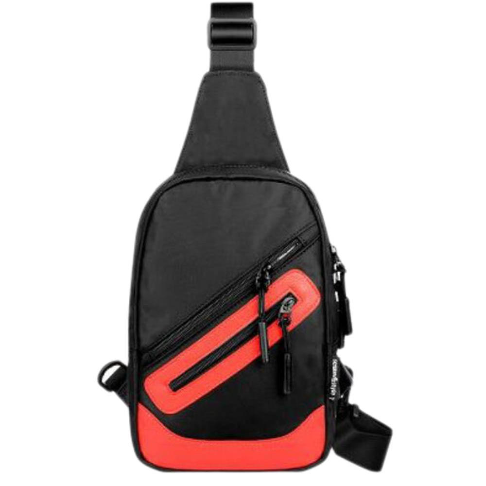George Jimmy Hiking Chest Sling Bag Messenger Bag Shoulder Backpack CrossBody Bag, Red