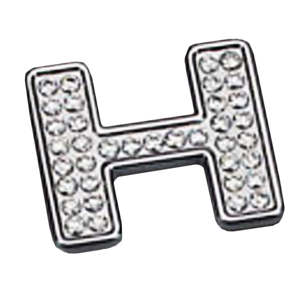 George Jimmy Creative Car Auto Motorcycle Metal Sticker Exterior Accessories Symbol Decorative Decal, Alphabet H