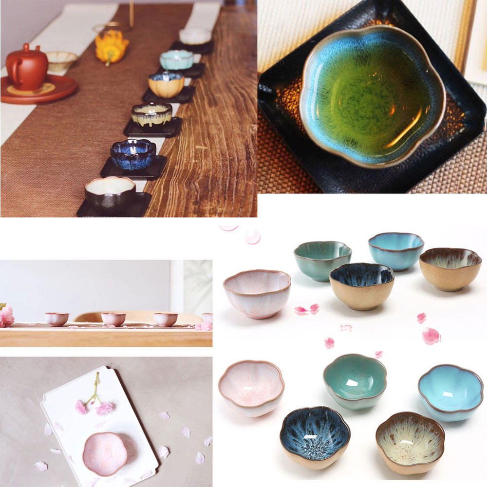 LUNA VOW 2 Pieces Japanese Style Ceramics Tea Cups For Home/Sushi Bar/Restaurant (A8)