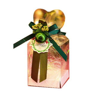 Gentle Meow 20 Decorative Christmas Transparent Gift Boxes Dark Green
