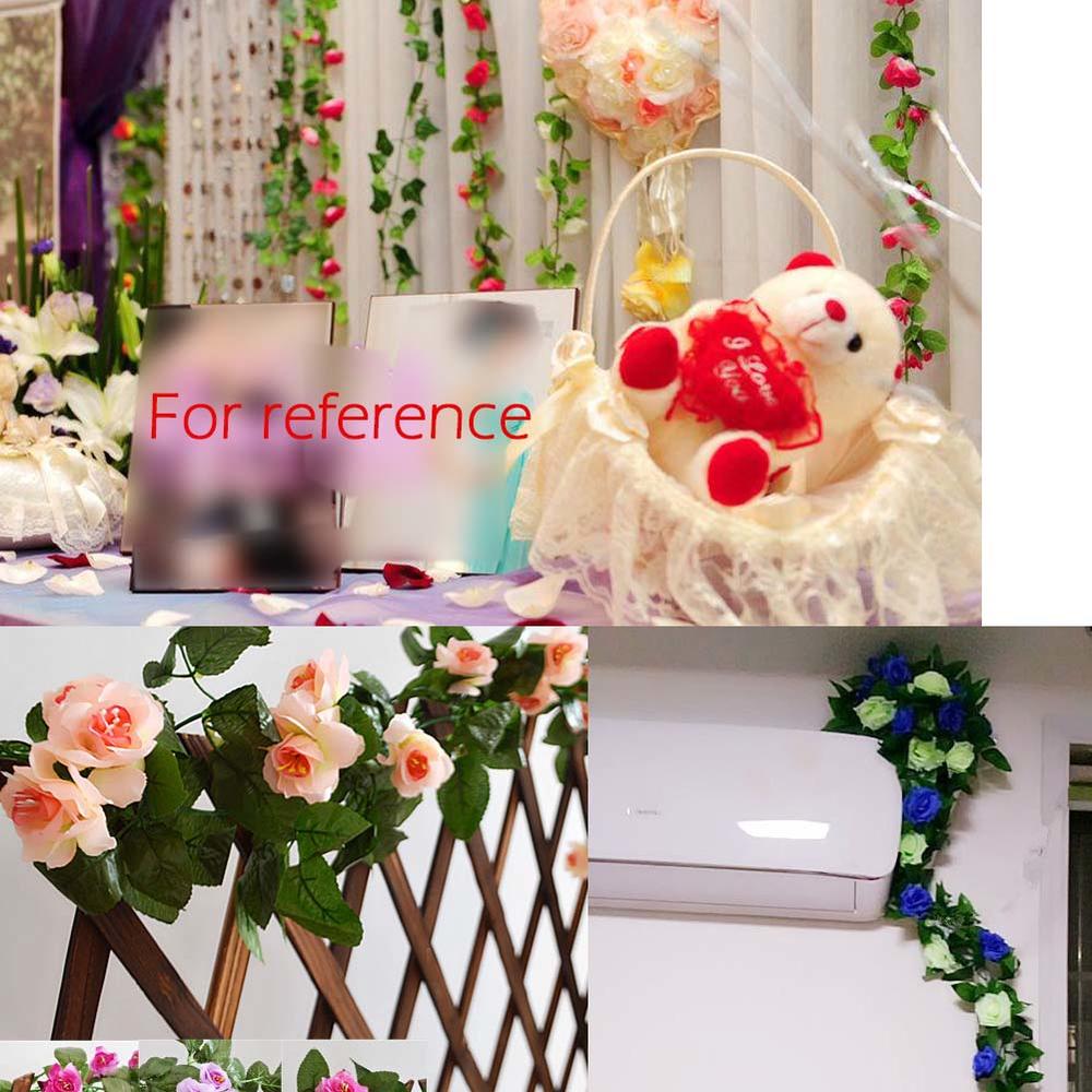 Panda Superstore [Purple rose] Artificial Flower Vines Fake Flowers Decor For Home/Party