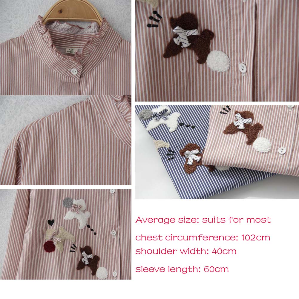 East Majik Unique Embroidery Shirt For Women Lovely Dog Pattern T