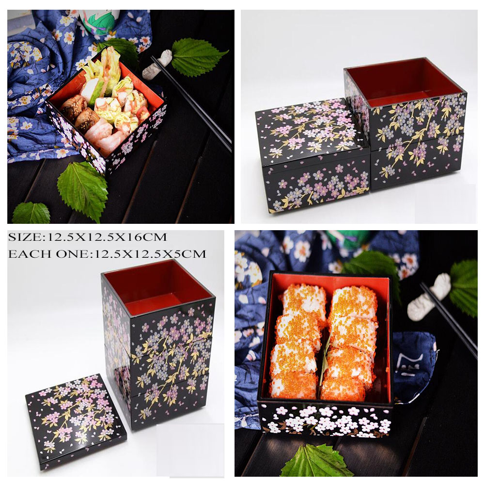 Wukong Paradise Japanese Small Bento Lunch Box Food Storage Containers Set Boxes Mountain 3 Layers Wukong Paradise Japanese Small Bento Lunch Box Food Storage Containers Set Boxes Mountain 3 Layers