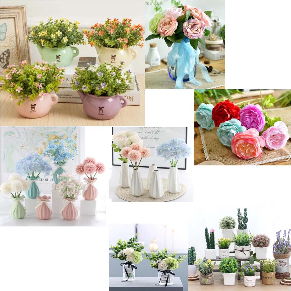 Dragon Sonic Ds Hom14087351 Rainy05003 Small Simulation Green Plant Home Decoration Fake Flower Flower Pot 04