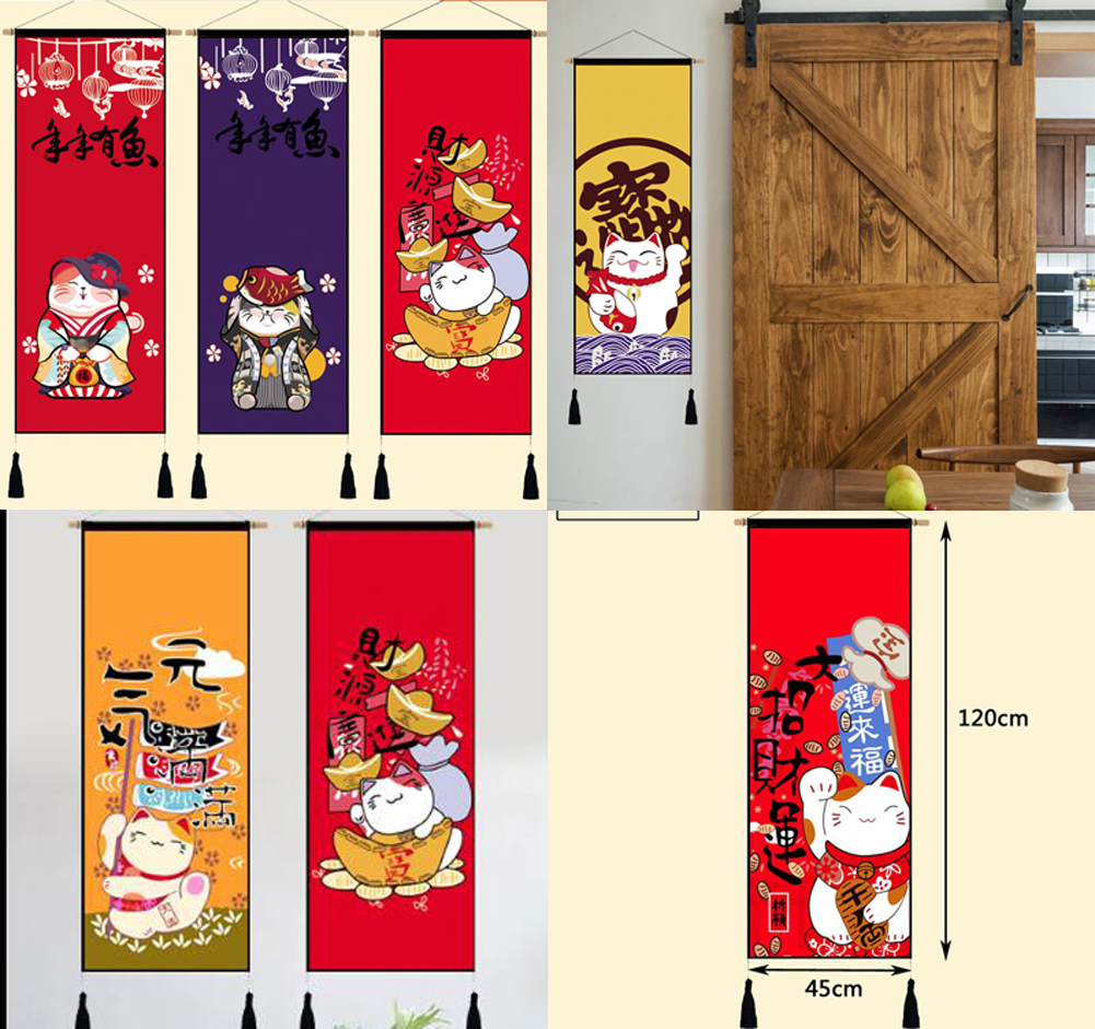 Dragon Sonic Japanese Style Fabric Decoration Restaurant Sushi