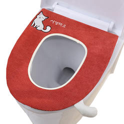 Warm Comfy Soft Fabric Toilet Seat Cover