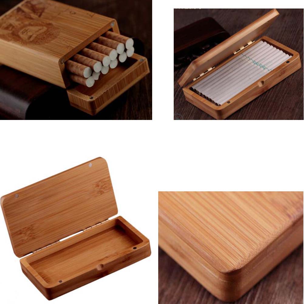 Dragon Sonic Handmade Wooden 12 Sticks Cigarette Case Uni Holder Box A03