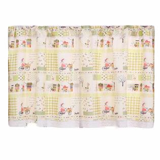 Panda Superstore Cute Short Kitchen Curtain Rod Pocket Cafe