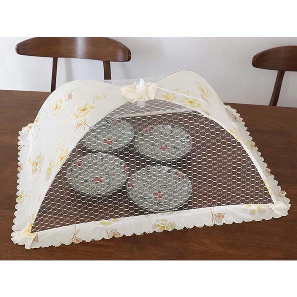 Blancho Bedding Exquisite Mesh Fabric Food Covers Foldable Food Umbrella Table Tent #38