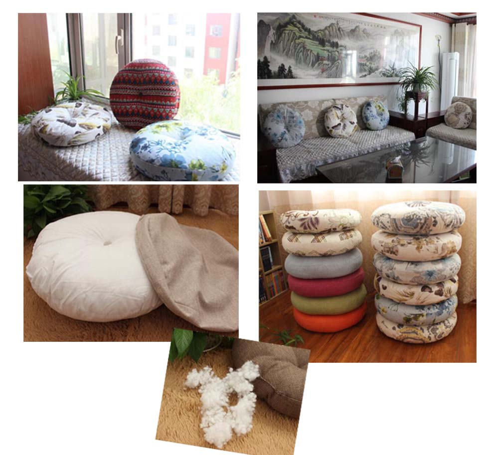 Blancho Bedding Japanese Round Seat Cushion Tatami Futon Cushion Floor Poufs Orange