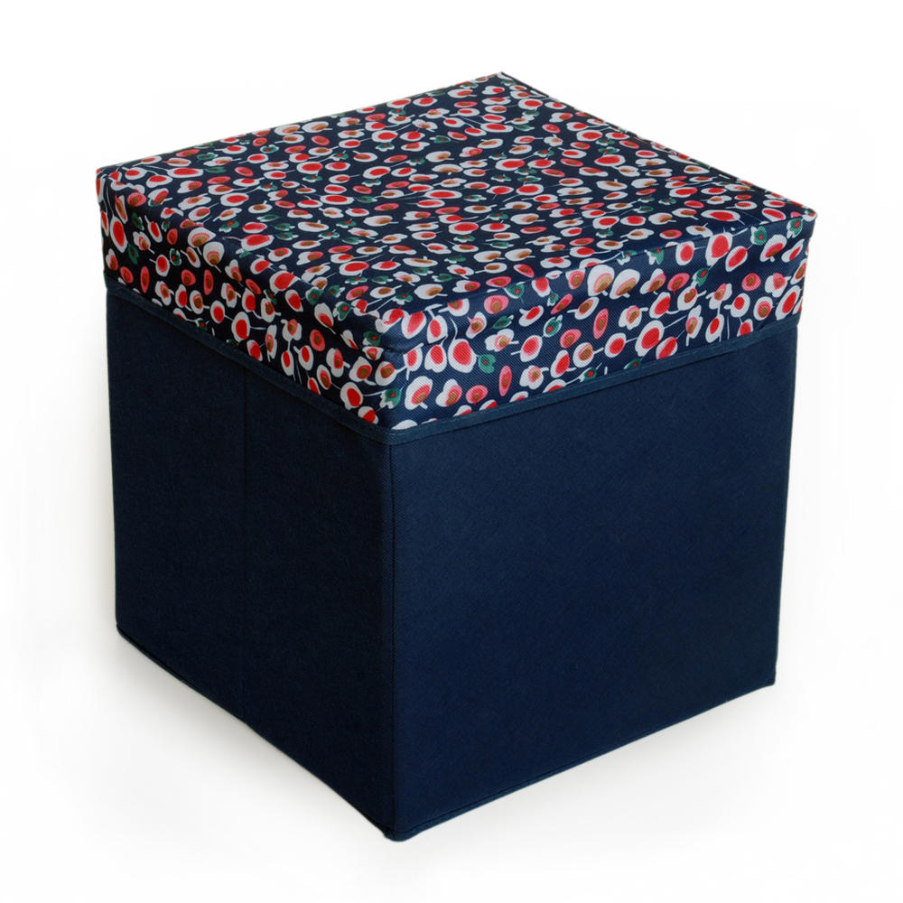 Blancho Bedding [Urban Fashion] Square Foldable Storage Ottoman / Storage Boxes / Storage Seat (3PC)