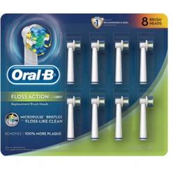 Oral-B 8 Oral B Floss Action Brush Heads Braun Replacement Electric Toothbrush Refills
