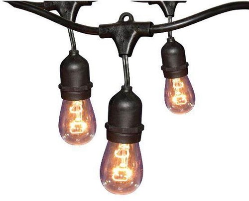 Hampton Bay Outdoor Lighting Sears Hampton Bay Outdoor Black Commercial String Light 24 Ft Backyard Patio