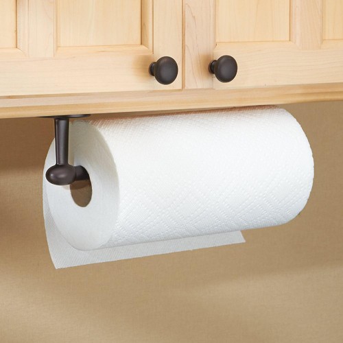 Interdesign Paper Towel Holder Kitchen Wall Under Cabinet Mount Bronze