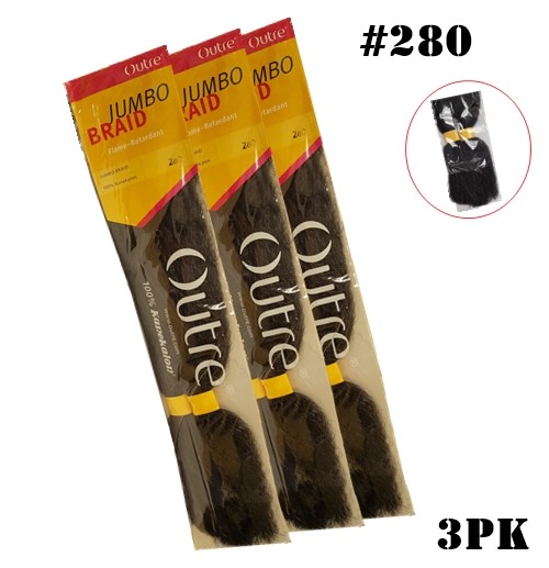 Outre Synthetic Hair Braids Kanekalon Jumbo Braid 26 Outre 280 3pk