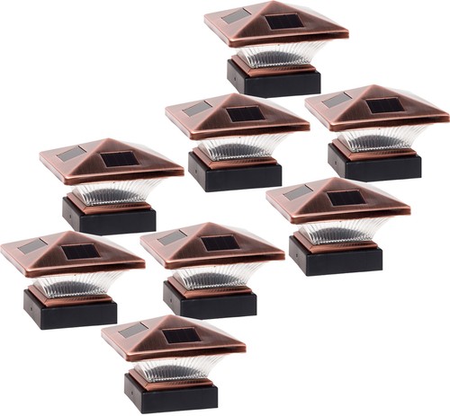 Lighting Fixtures On Sears Greenlighting 8 Pack Siena Solar Deck Nominal Wood Post Cap Light Bronze