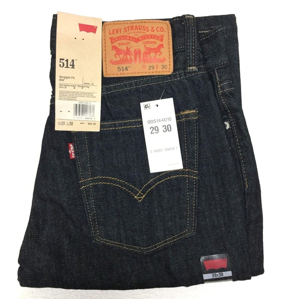 Levi's Levi Strauss Mens 514 Straight Leg Slim Fit Denim Jeans Pants