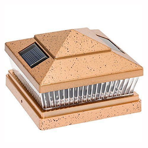 Deck Post Caps 6x6 Lights Green Garden 6x6 Copper Solar Post Cap Led Light Set Of 2 For