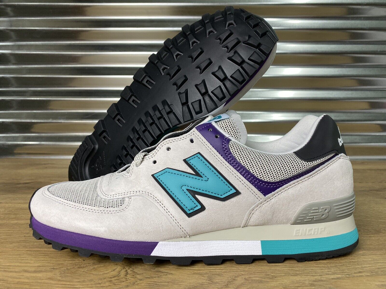 New Balance 567 OM576GPM Nineties Shoes Gray Teal Purple England 