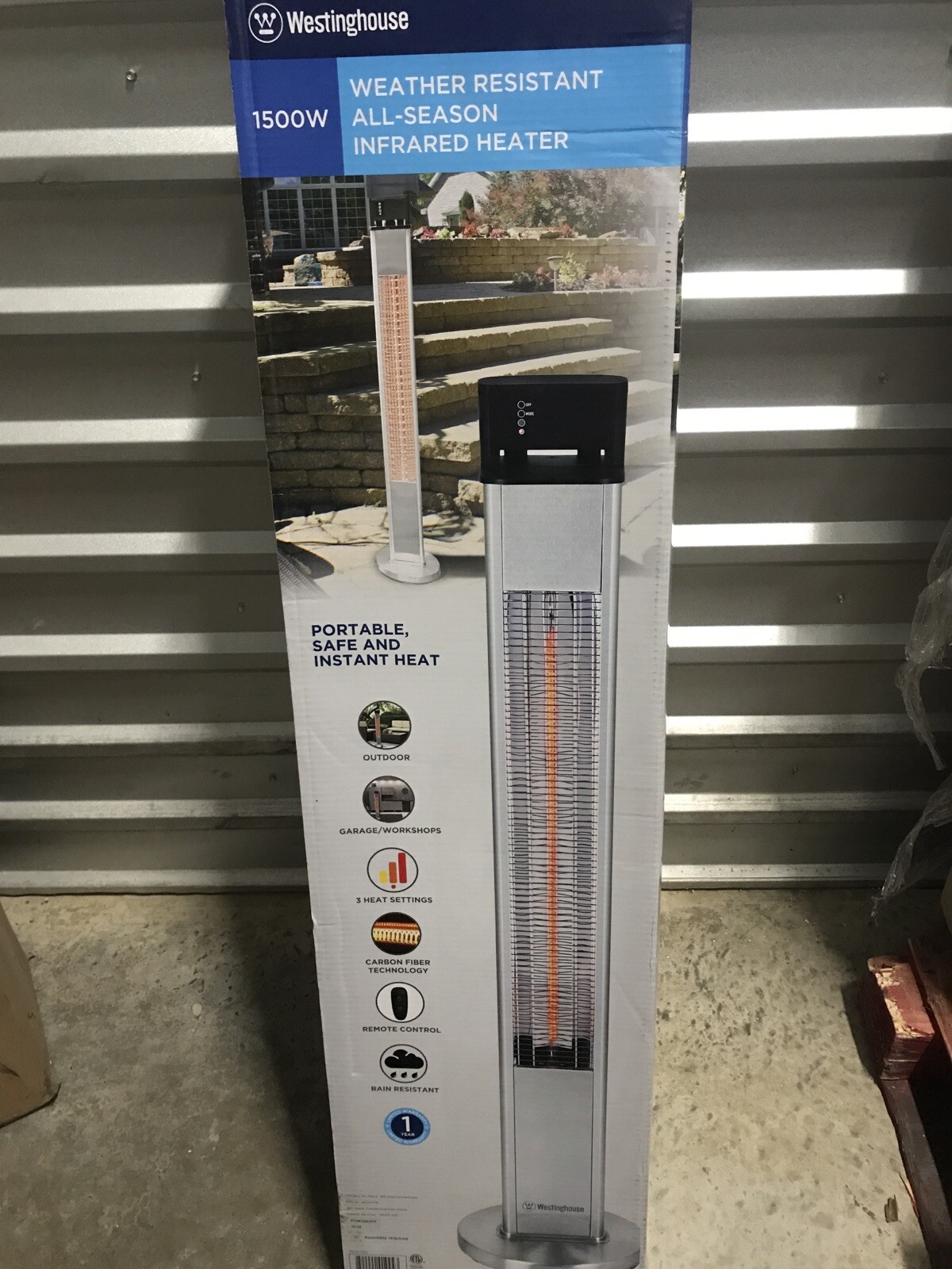 Wes31 15110 Westinghouse 1500w Freestanding Electric Patio Heater