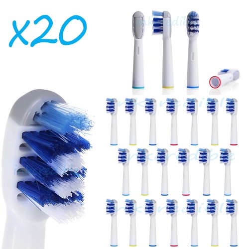 Dental Solutions 20 PC Electric tooth brush Heads Replacement for Braun Oral B Deep Sweep Trizone