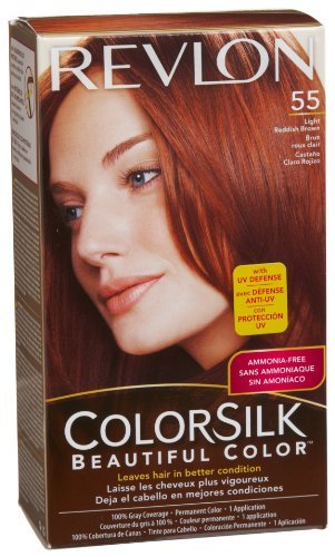 2 Pack Revlon Colorsilk Beautiful Permanent Hair Color 55 Light 2 Pack Revlon Colorsilk Beautiful Permanent Hair Color 55 Light Reddish Brown