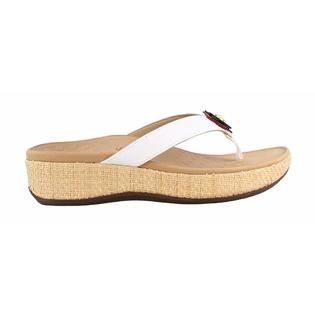Vionic Women's Pacific Mimi Platform Wedged Sandals White
